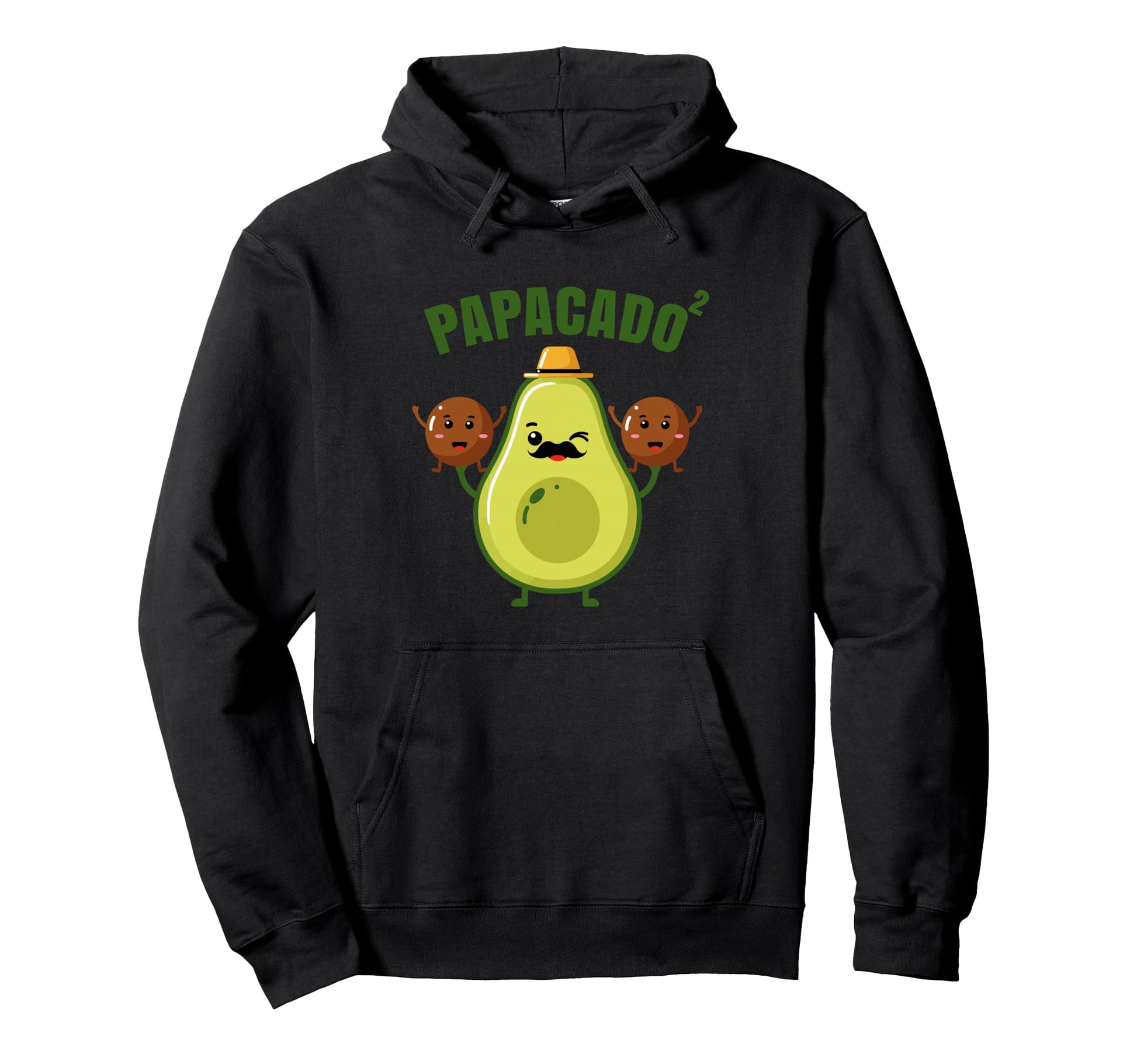 Papacado Fathers Day Daddy Two Dad Hoodie - Graphic Print for Adults - T-Shirt, Sweatshirt, Hoodie