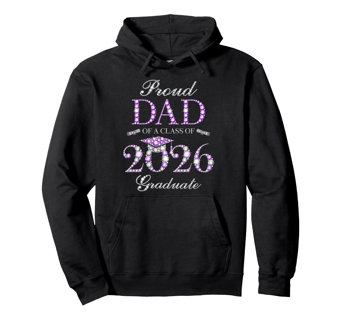 Proud Dad Class 2026 Graduate Hoodie - Unique Graphic Unisex - T-Shirt, Sweatshirt, Hoodie