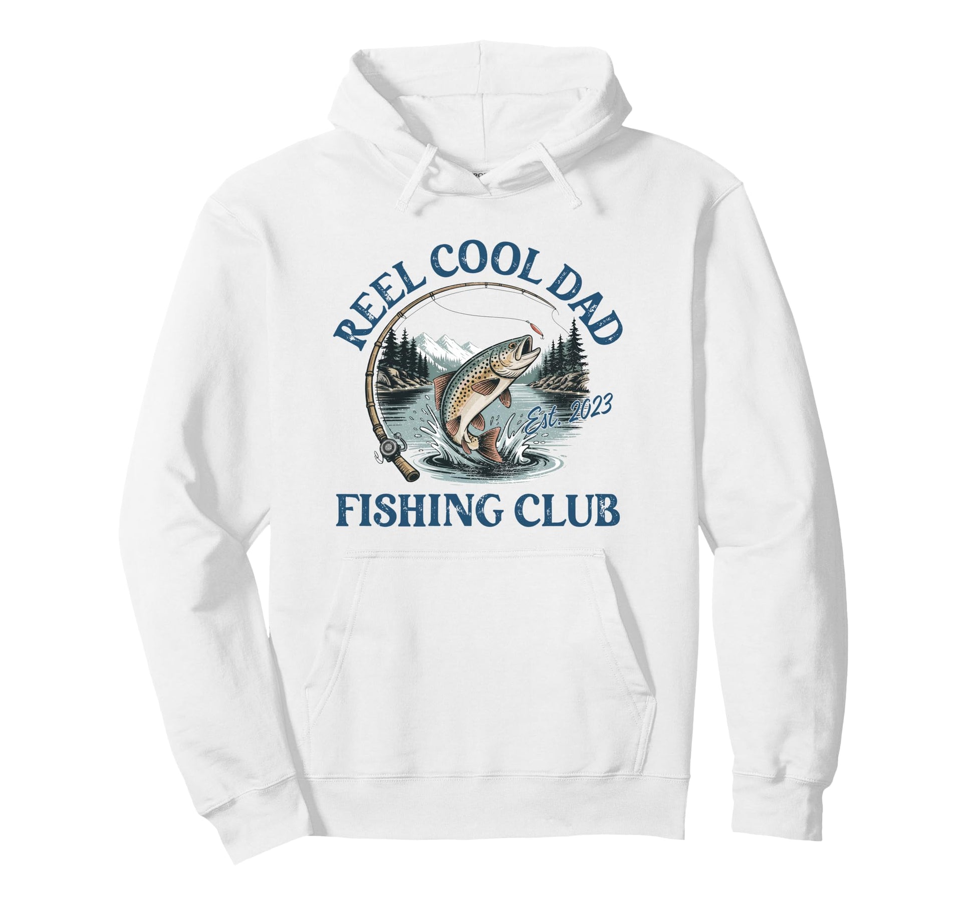 Reel Dad Fishing Club Est 2023 Hoodie - Streetwear Style for Adults - T-Shirt, Sweatshirt, Hoodie
