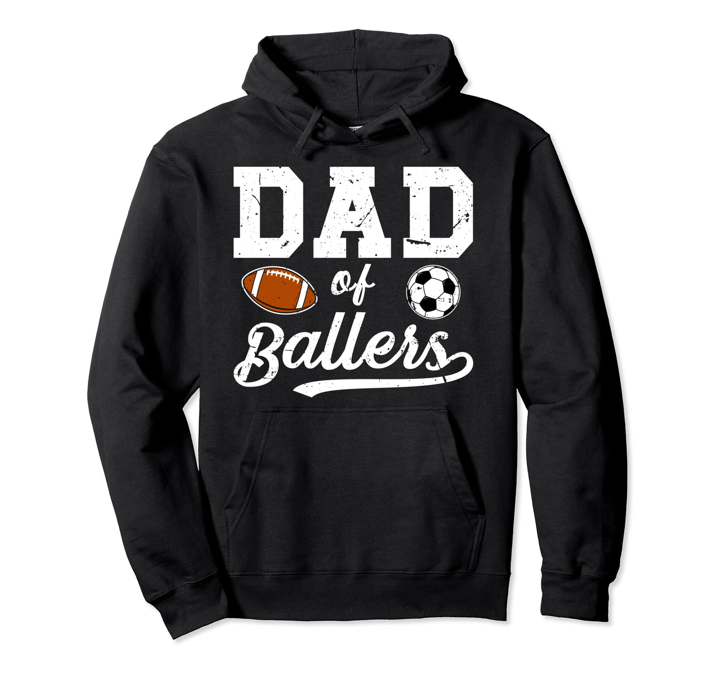 Dad Ballers Soccer Football Dad Soccer Hoodie - Minimalist Print Unisex - T-Shirt, Sweatshirt, Hoodie