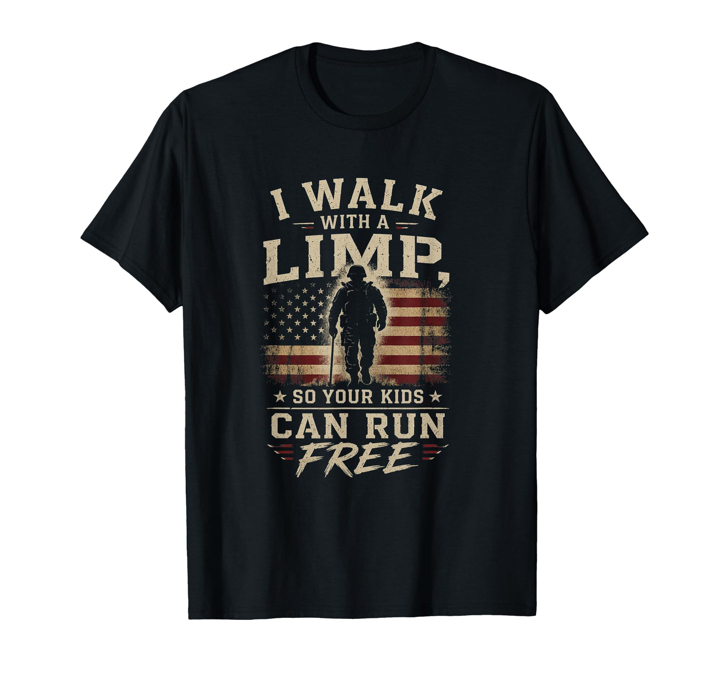Wounded Veteran Patriotic Funny And Dad T-Shirt - Graphic Print Men Women - T-Shirt, Sweatshirt, Hoodie