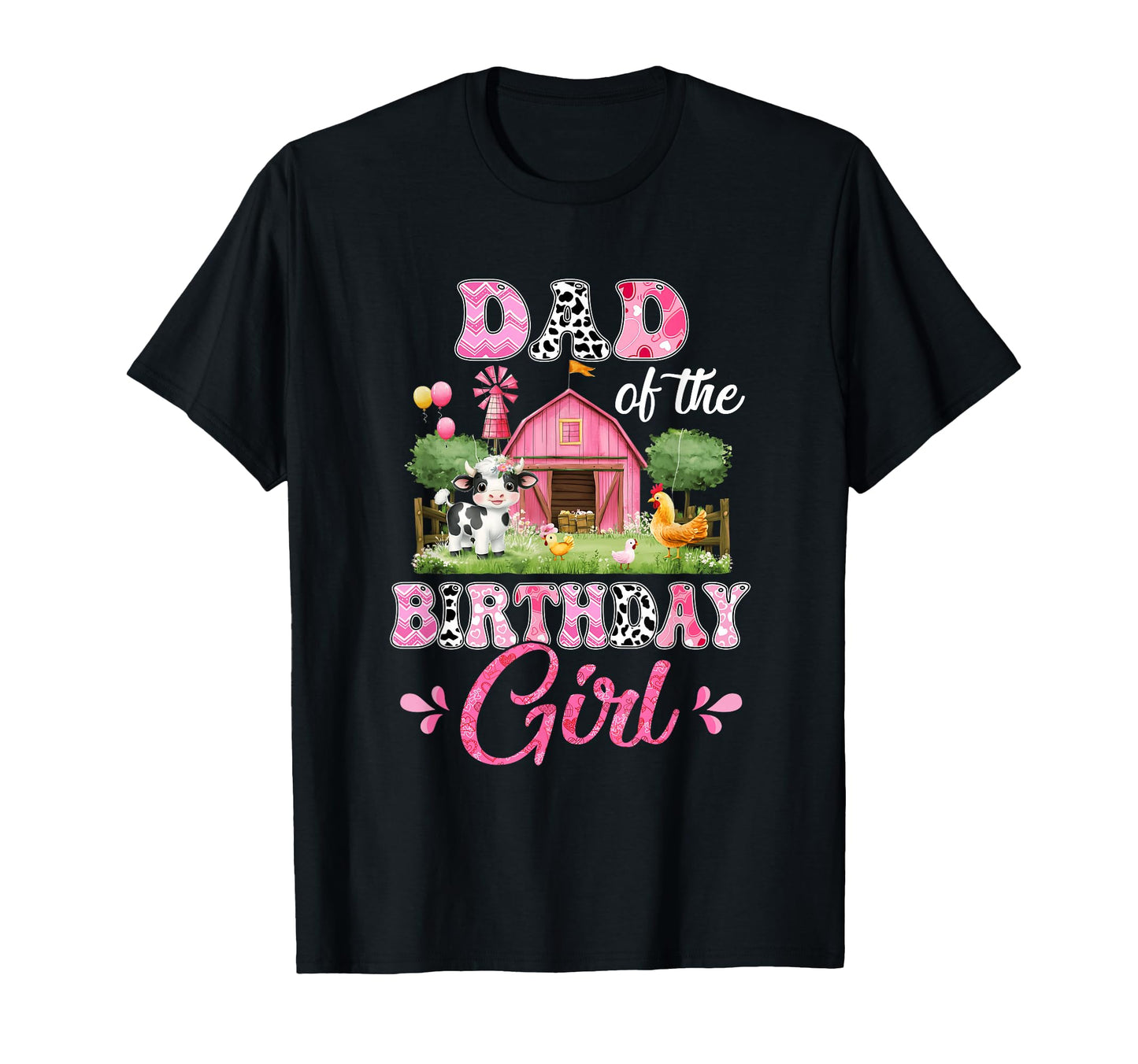 Dad Birthday 1St Birthday Cow Farm T-Shirt - Custom Art Print for Adults - T-Shirt, Sweatshirt, Hoodie