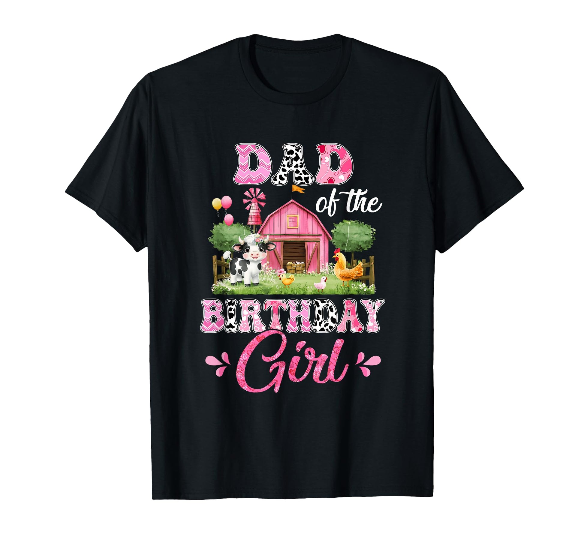 Dad Birthday 1St Birthday Cow Farm T-Shirt - Custom Art Print for Adults - T-Shirt, Sweatshirt, Hoodie