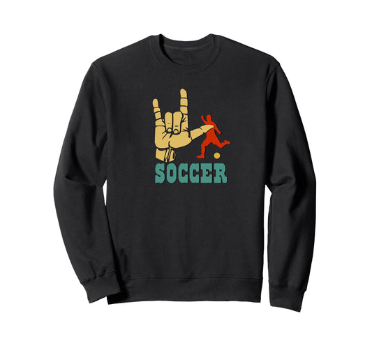 Asl Soccer I Love Soccer Sweatshirt - Custom Art Print for Adults - T-Shirt, Sweatshirt, Hoodie