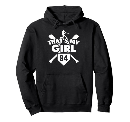 Baseball Mom Dad Thats My 94 Softball Hoodie - Graphic Print for Adults - T-Shirt, Sweatshirt, Hoodie