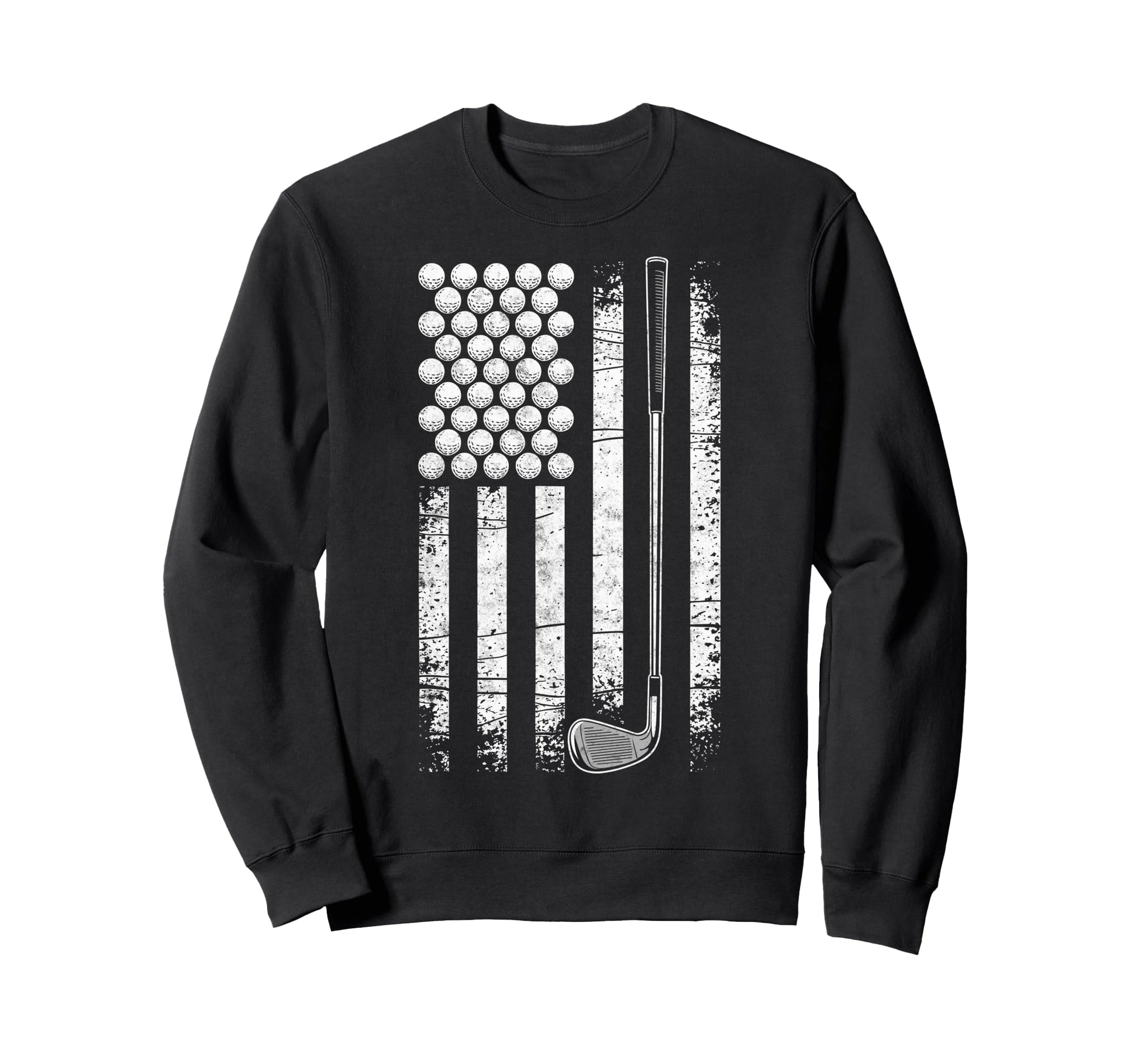 Us Flag Golf Golfer Golfing Dad Sweatshirt - Unique Graphic Men Women - T-Shirt, Sweatshirt, Hoodie
