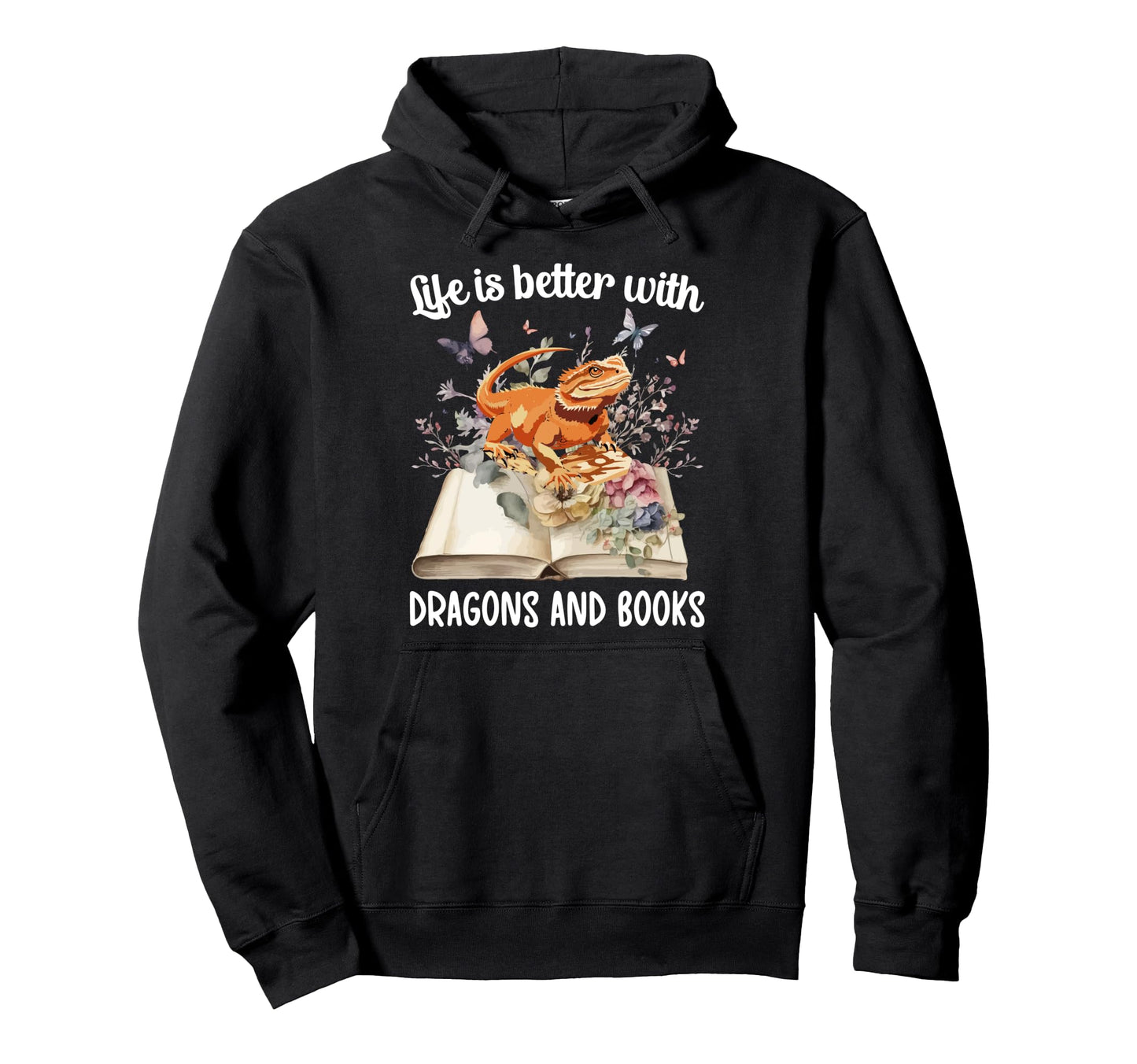 Dragons And Books Bearded Dragon Owner Hoodie - Novelty Apparel Unisex - T-Shirt, Sweatshirt, Hoodie