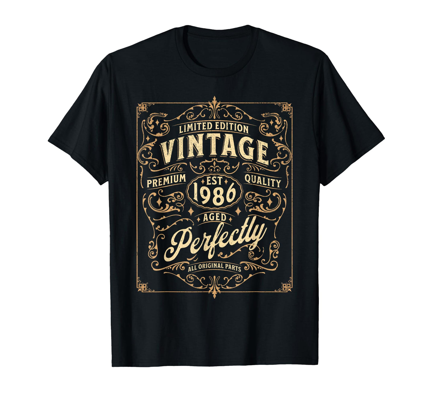 1986 Birthday Aged Perfectly T-Shirt - Aesthetic Graphic Men Women - T-Shirt, Sweatshirt, Hoodie
