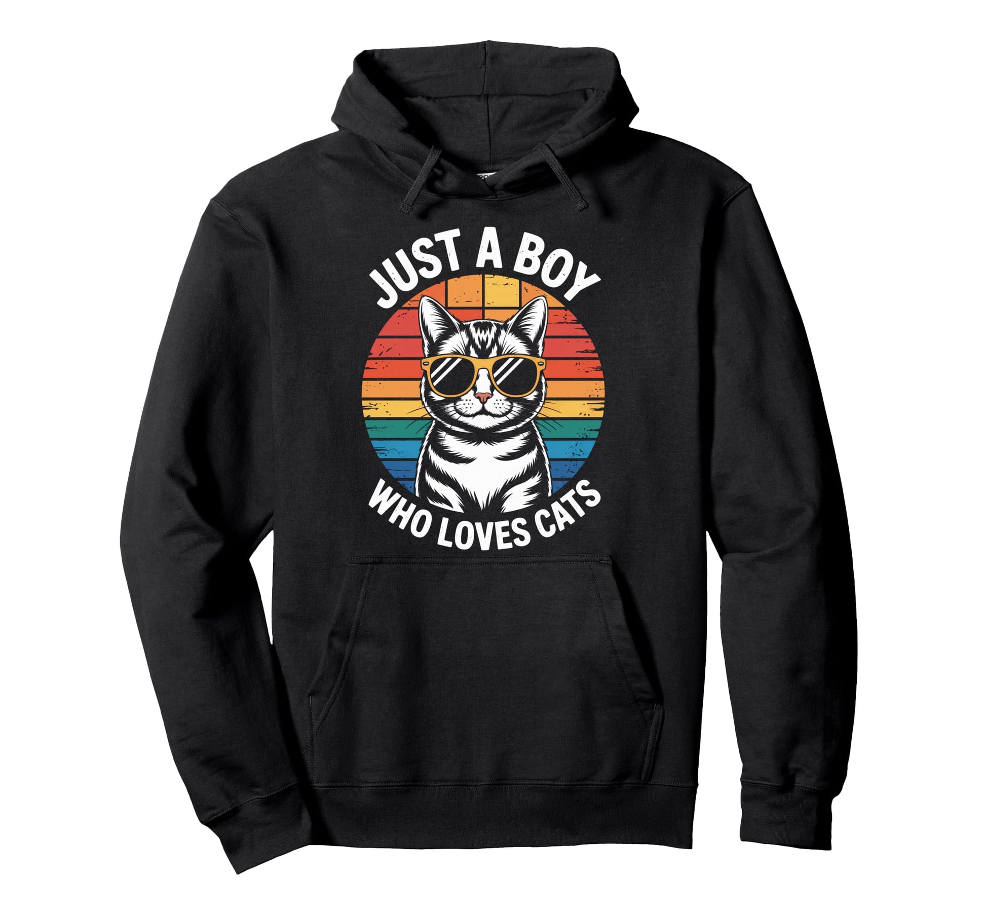 Just Who Loves Cats Cat Dad Kitty Parent Hoodie - Minimalist Print Unisex - T-Shirt, Sweatshirt, Hoodie