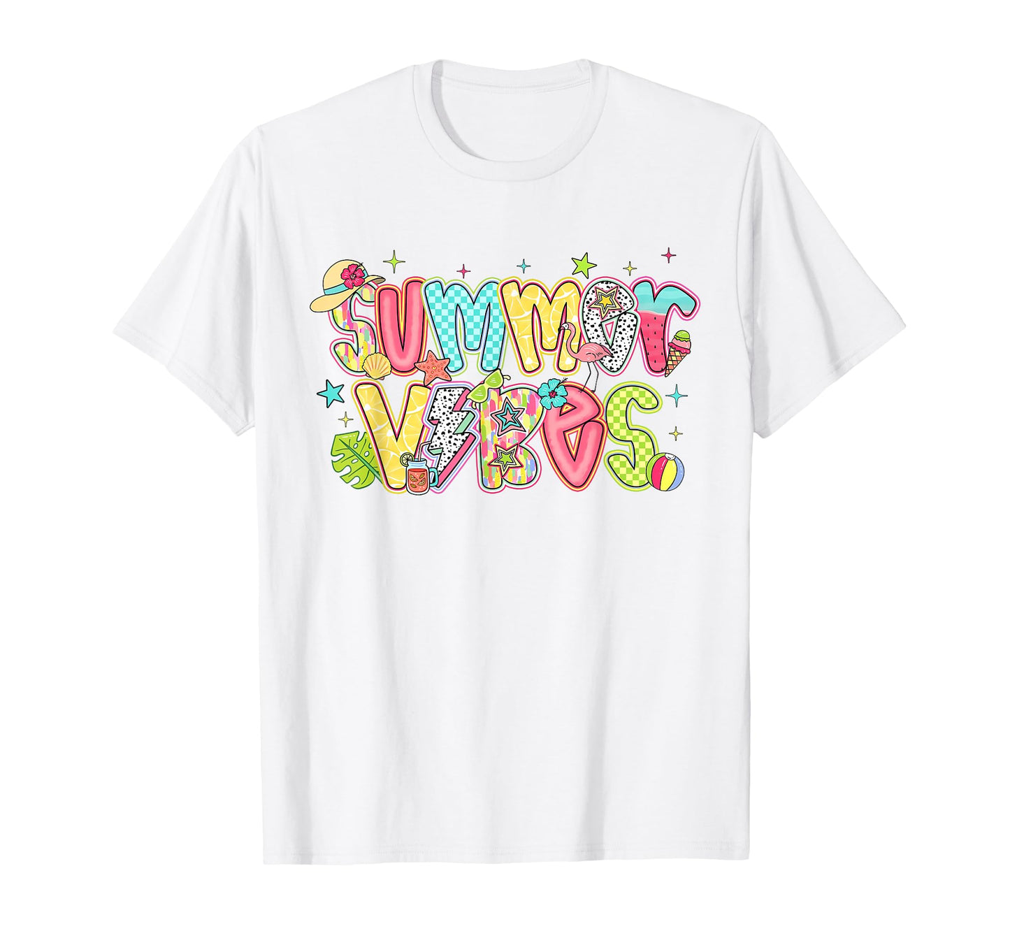 Preppy Summer Vibes Hello Summer T-Shirt - Custom Art Print Men Women - T-Shirt, Sweatshirt, Hoodie