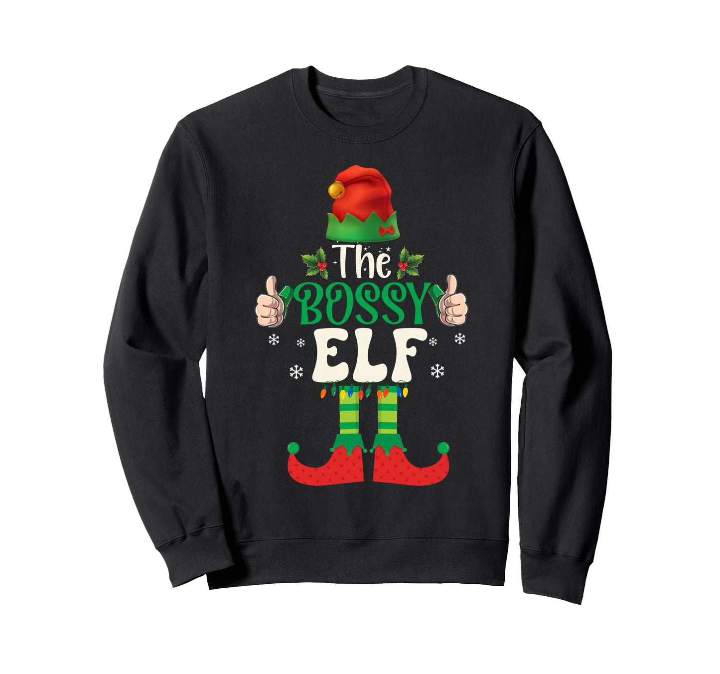Funny Bossy Elf Group Matching Sweatshirt - Custom Art Print Men Women - T-Shirt, Sweatshirt, Hoodie