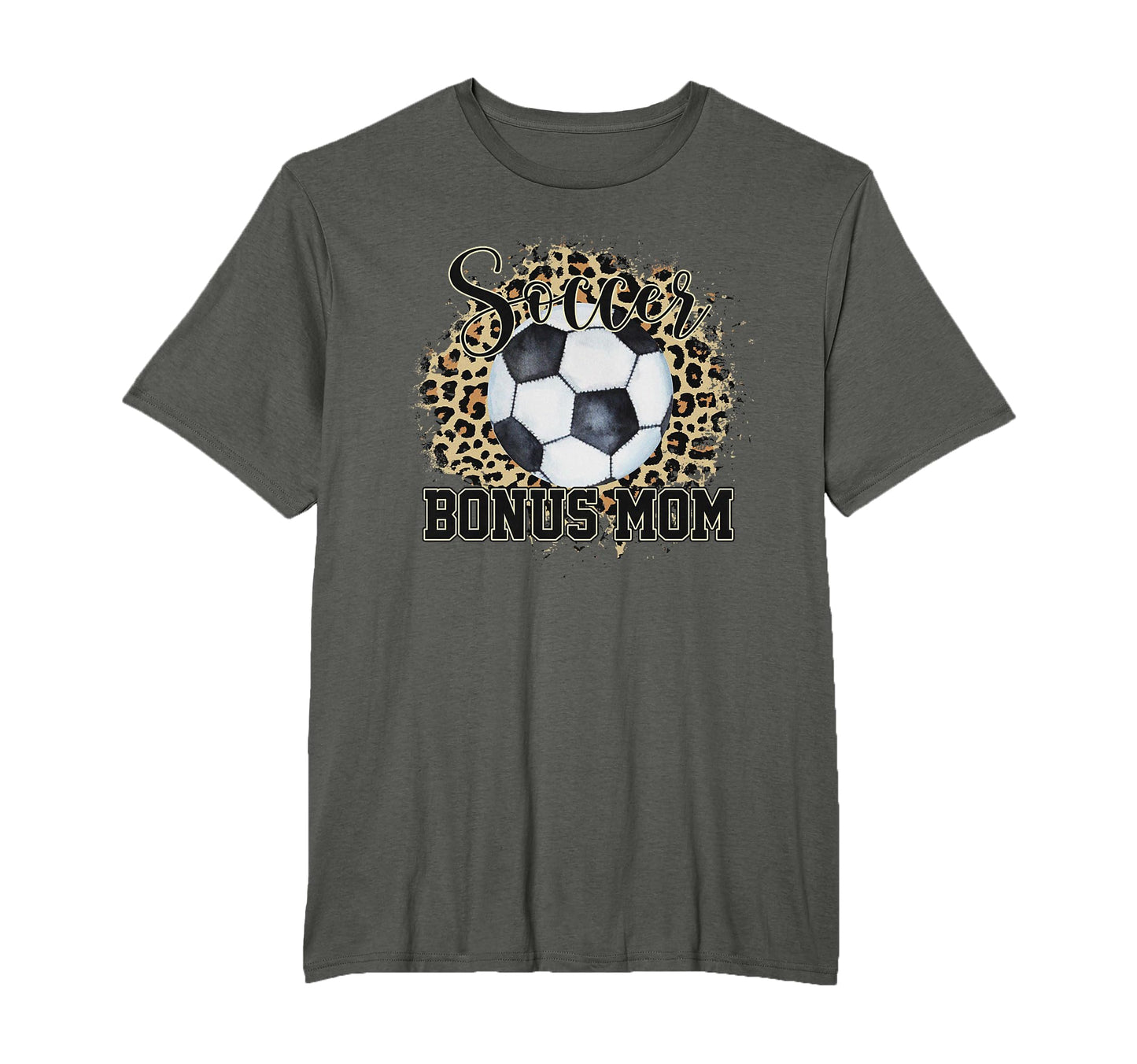 Leopard Soccer Bonus Mom Stepmother T-Shirt - Aesthetic Graphic for Adults - T-Shirt, Sweatshirt, Hoodie