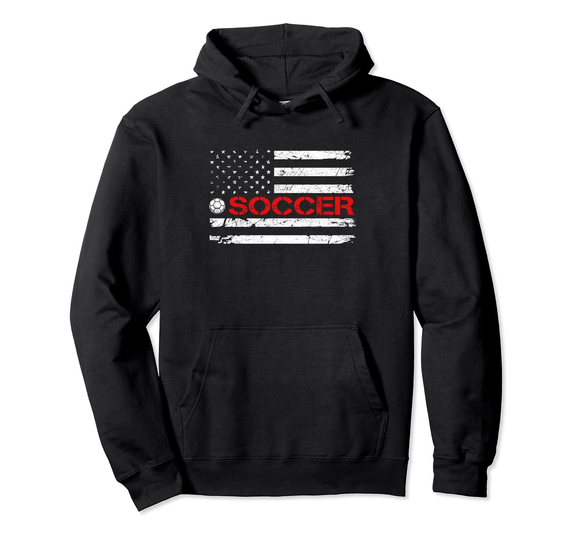 American Flag Soccer Mom Dad Brother Hoodie - Novelty Apparel for Adults - T-Shirt, Sweatshirt, Hoodie