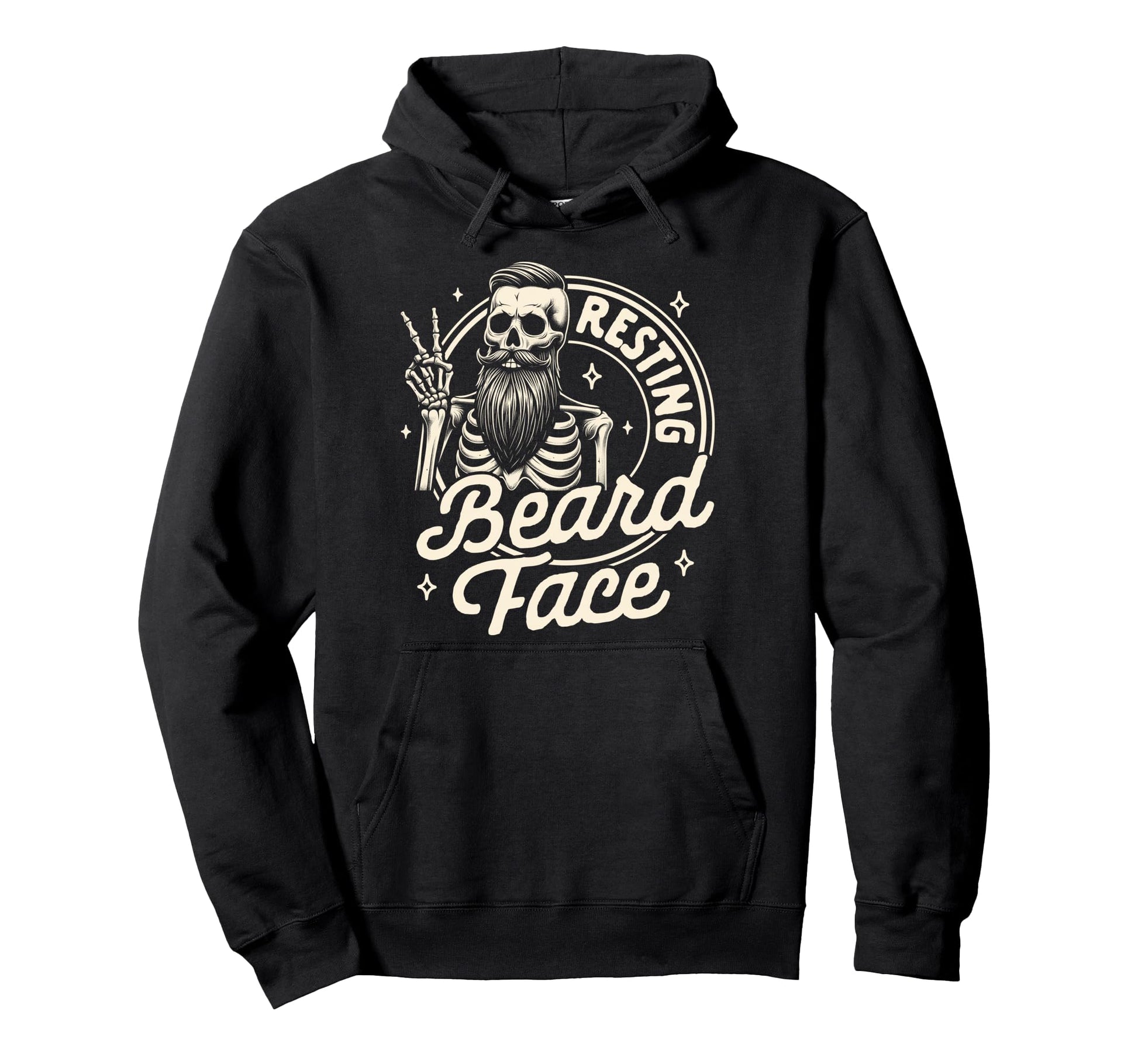 Bearded Dad Daddy Papa Fathers Day Resting Hoodie - Unique Graphic Unisex - T-Shirt, Sweatshirt, Hoodie