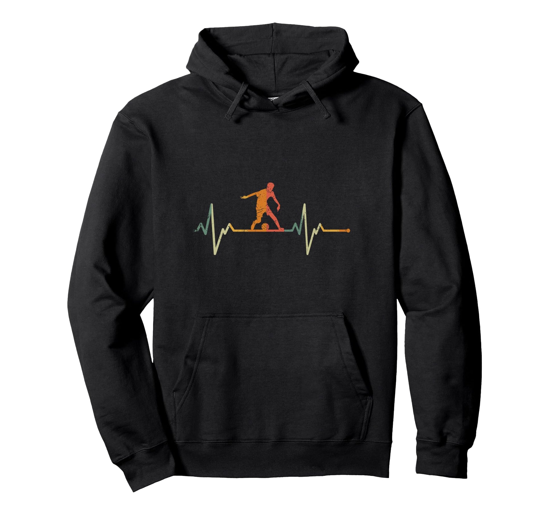 Soccer Player Gift Heartbeat Football Hoodie - Unique Graphic Men Women - T-Shirt, Sweatshirt, Hoodie