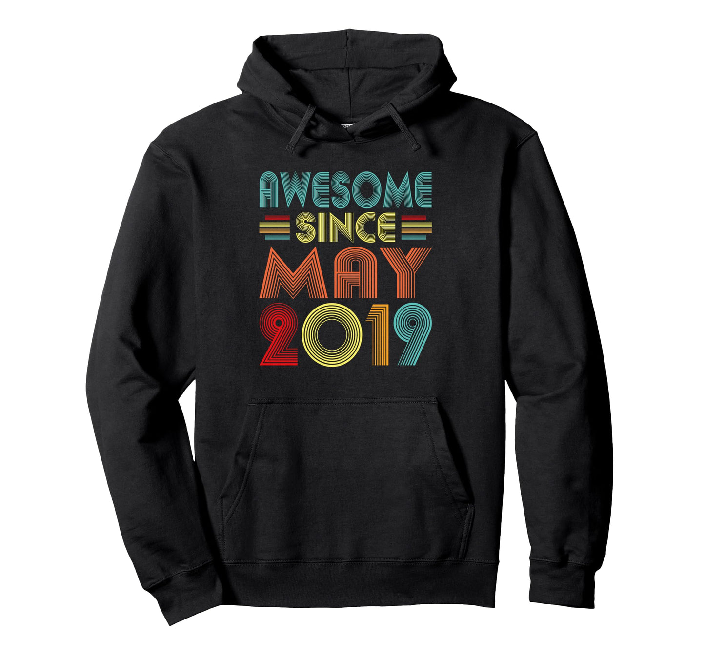 7Th Birthday Awesome Since May 2019 Hoodie - Minimalist Print Men Women - T-Shirt, Sweatshirt, Hoodie