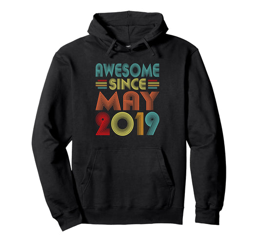 7Th Birthday Awesome Since May 2019 Hoodie - Minimalist Print Men Women - T-Shirt, Sweatshirt, Hoodie