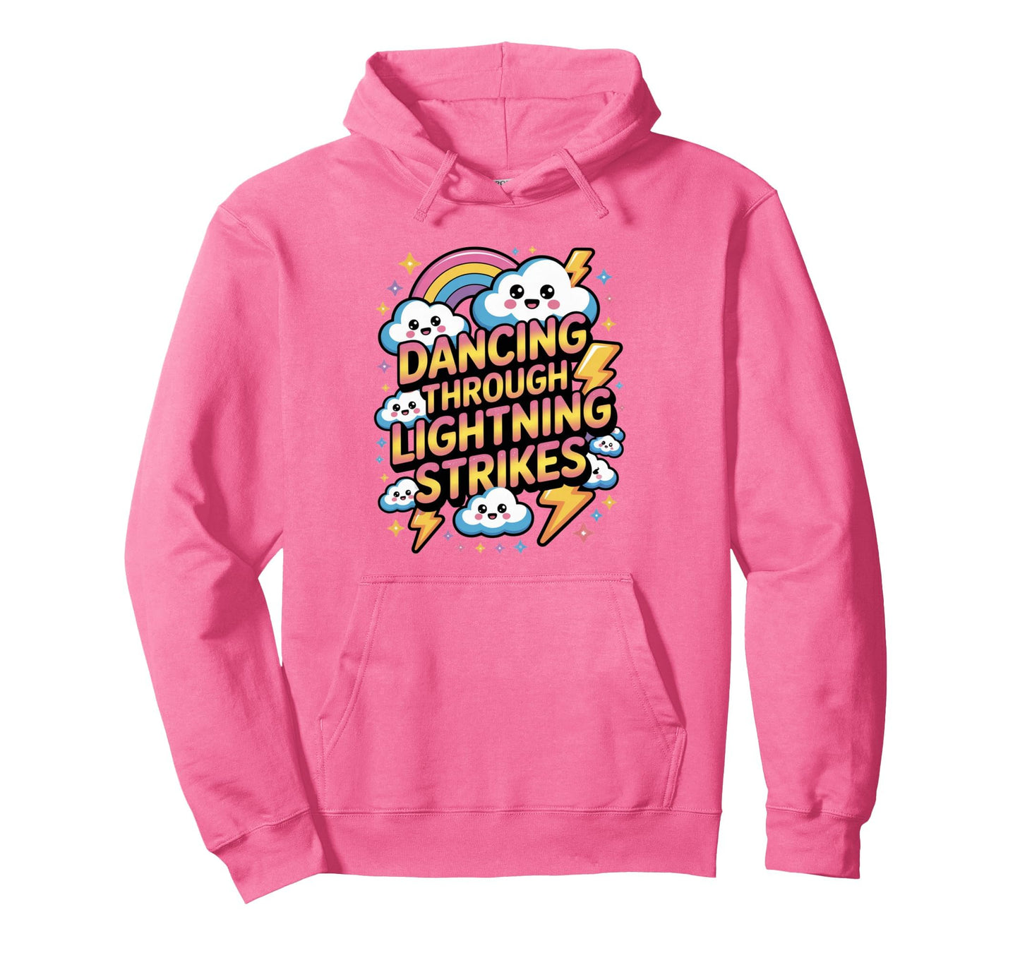 Dancing Through Lightning Strike Dancer Hoodie - Unique Graphic Unisex - T-Shirt, Sweatshirt, Hoodie