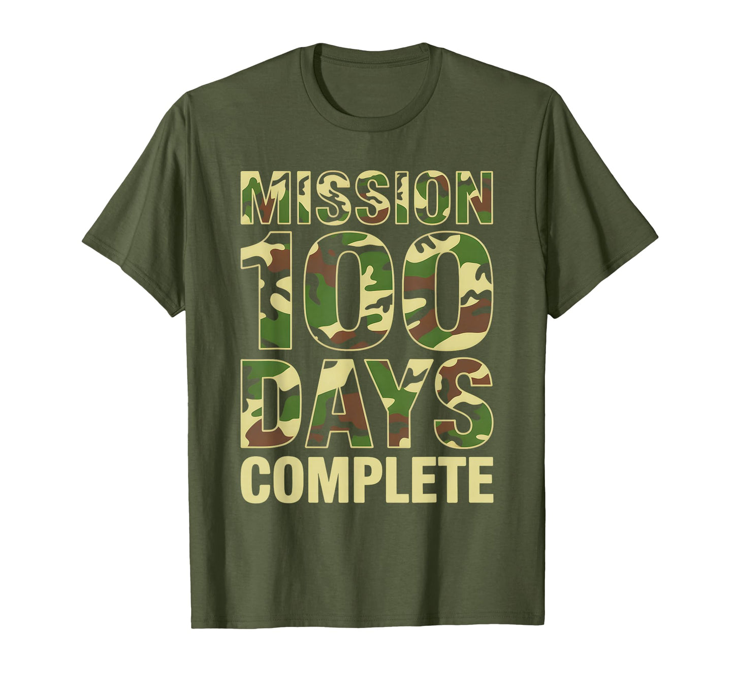 Mission 100 Days School Complete Military T-Shirt - Novelty Apparel Unisex - T-Shirt, Sweatshirt, Hoodie