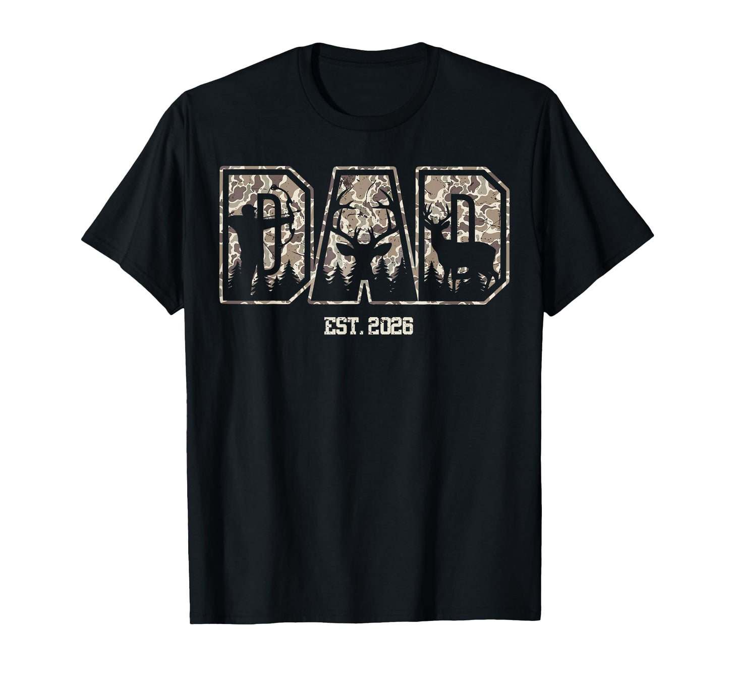 Camo Dad Est 2026 Camouflage Hunting T-Shirt - Unique Graphic for Adults - T-Shirt, Sweatshirt, Hoodie