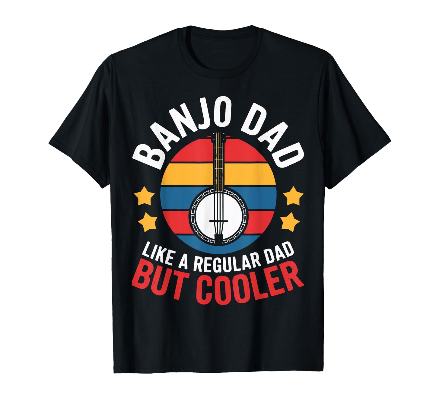 Banjo Dad Cooler Musician Fathers Day T-Shirt - Minimalist Print Men Women - T-Shirt, Sweatshirt, Hoodie