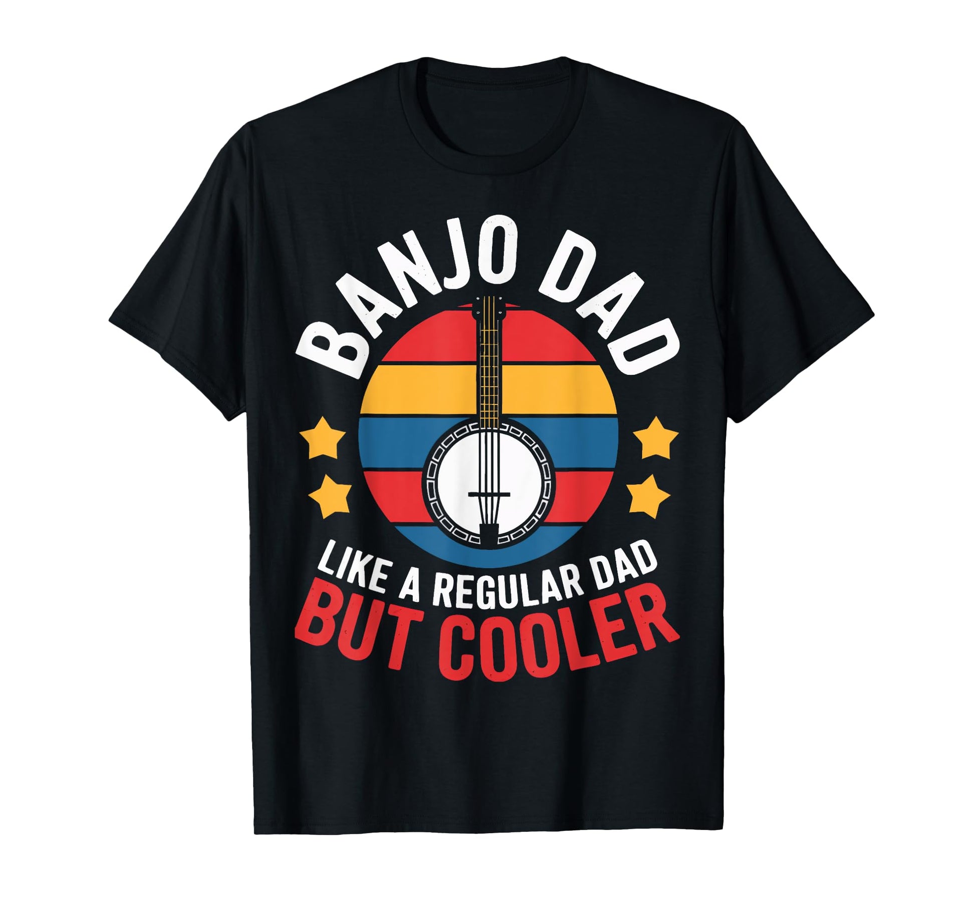 Banjo Dad Cooler Musician Fathers Day T-Shirt - Minimalist Print Men Women - T-Shirt, Sweatshirt, Hoodie