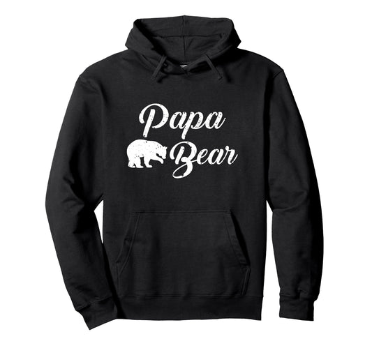 Beary Loving Family Papa Bear Grey Hoodie - Novelty Apparel for Adults - T-Shirt, Sweatshirt, Hoodie