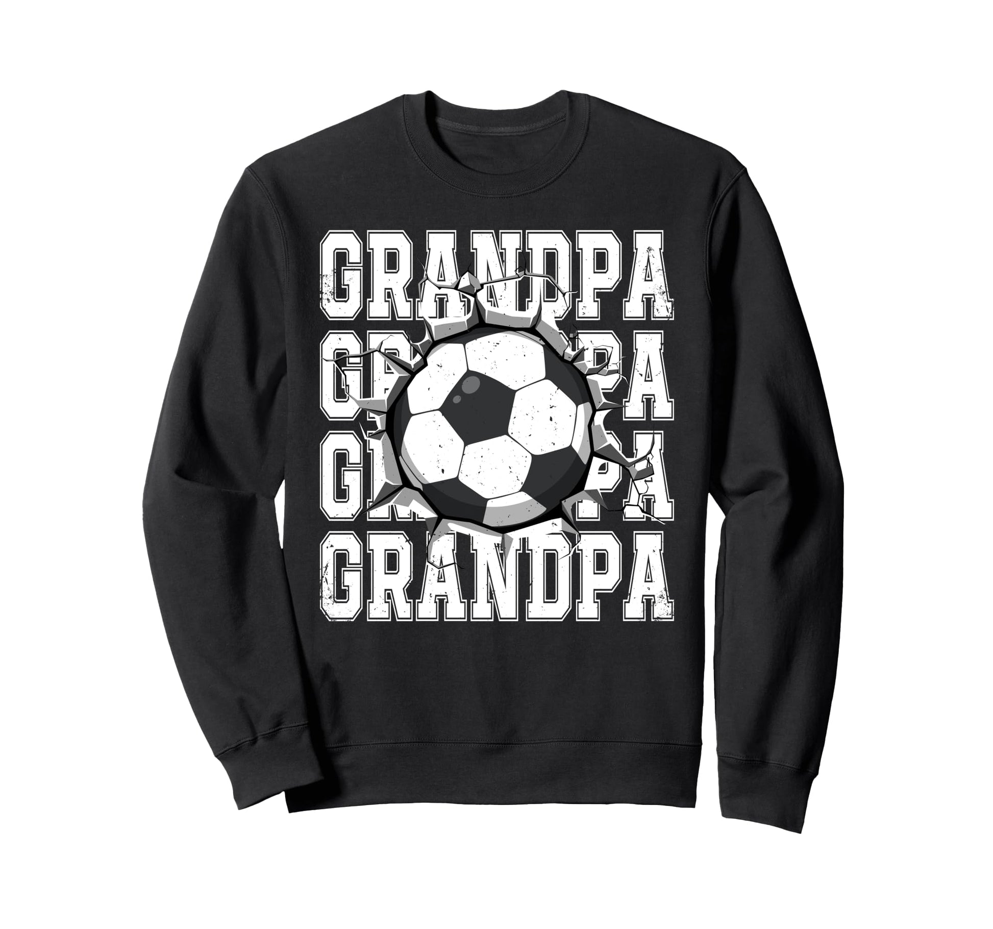 Soccer Grandpa Cracked Wall Family Sweatshirt - Minimalist Print Unisex - T-Shirt, Sweatshirt, Hoodie