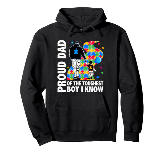 Autism Awarenes Son Dad Father Hoodie - Casual Everyday Wear Men Women - T-Shirt, Sweatshirt, Hoodie