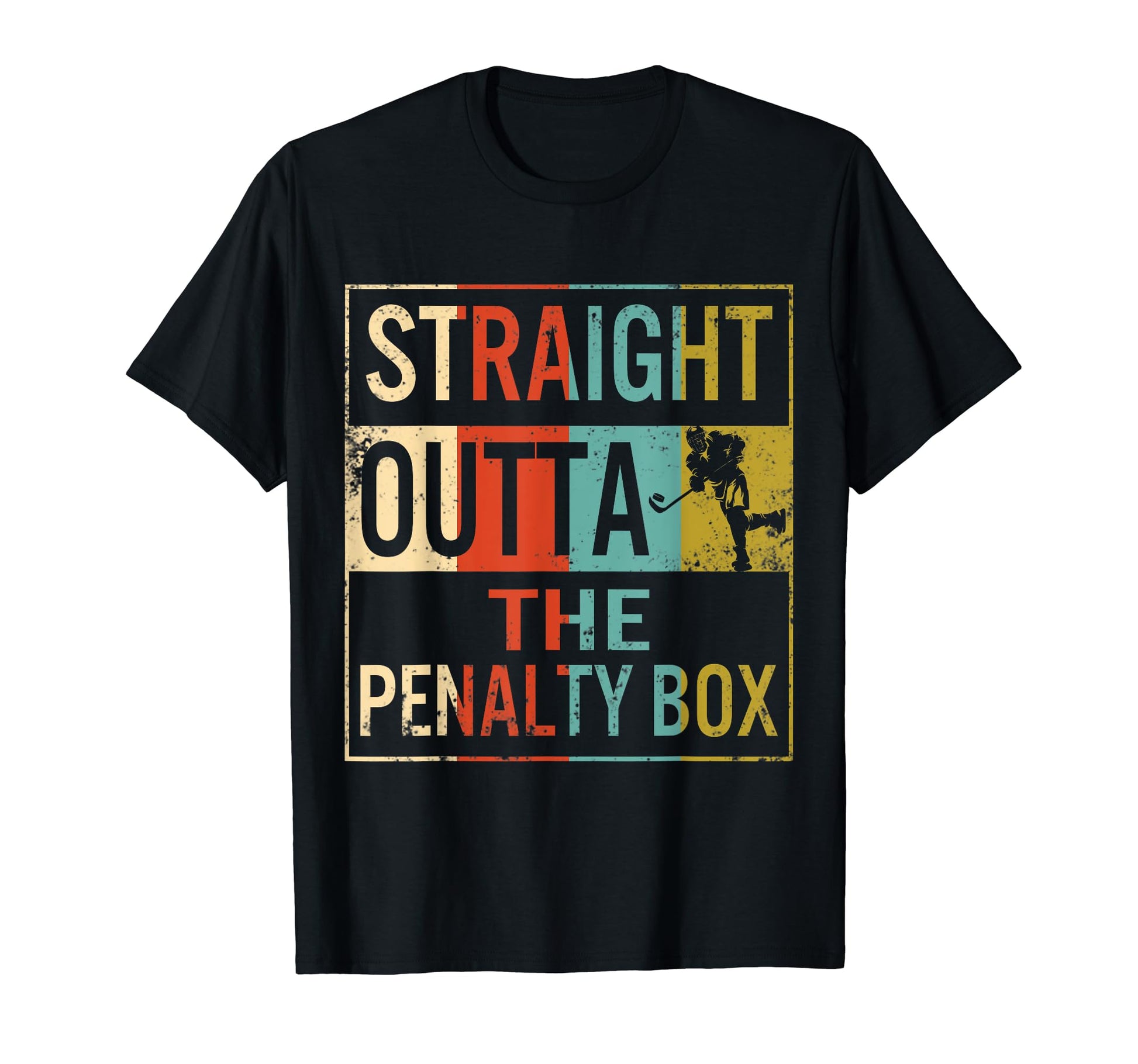 Ice Hockey Player Straight Outta T-Shirt - Fun Novelty Design for Adults - T-Shirt, Sweatshirt, Hoodie