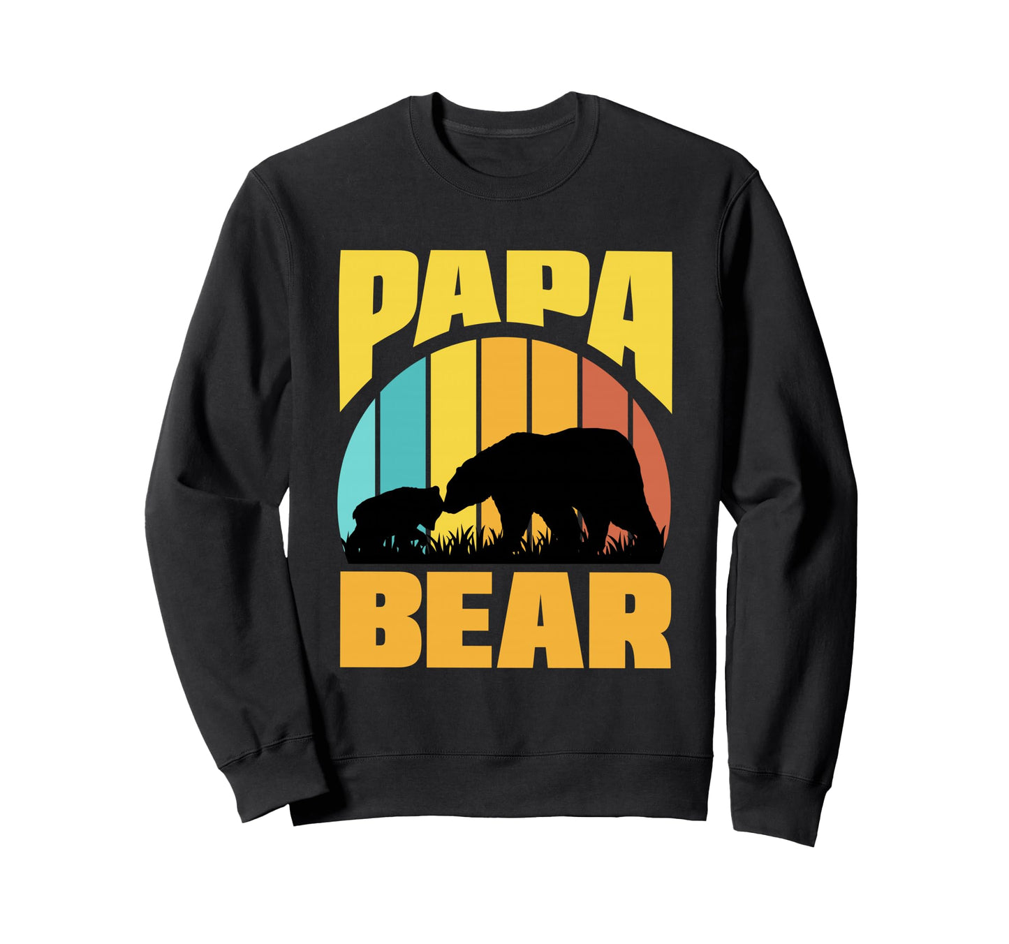 Papa Bear Husband Family Best Dad Sweatshirt - Aesthetic Graphic Unisex - T-Shirt, Sweatshirt, Hoodie
