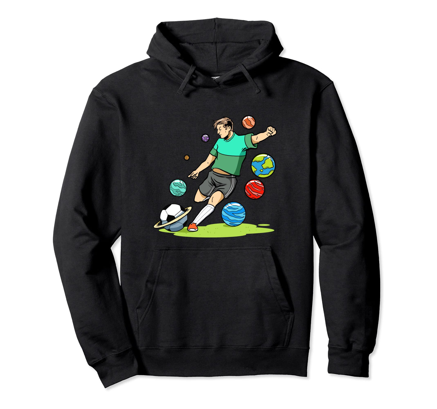 Soccer Player Planet System Soccer Hoodie - Custom Art Print Unisex - T-Shirt, Sweatshirt, Hoodie