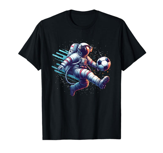 Astronaut Playing Football Space T-Shirt - Streetwear Style Men Women - T-Shirt, Sweatshirt, Hoodie