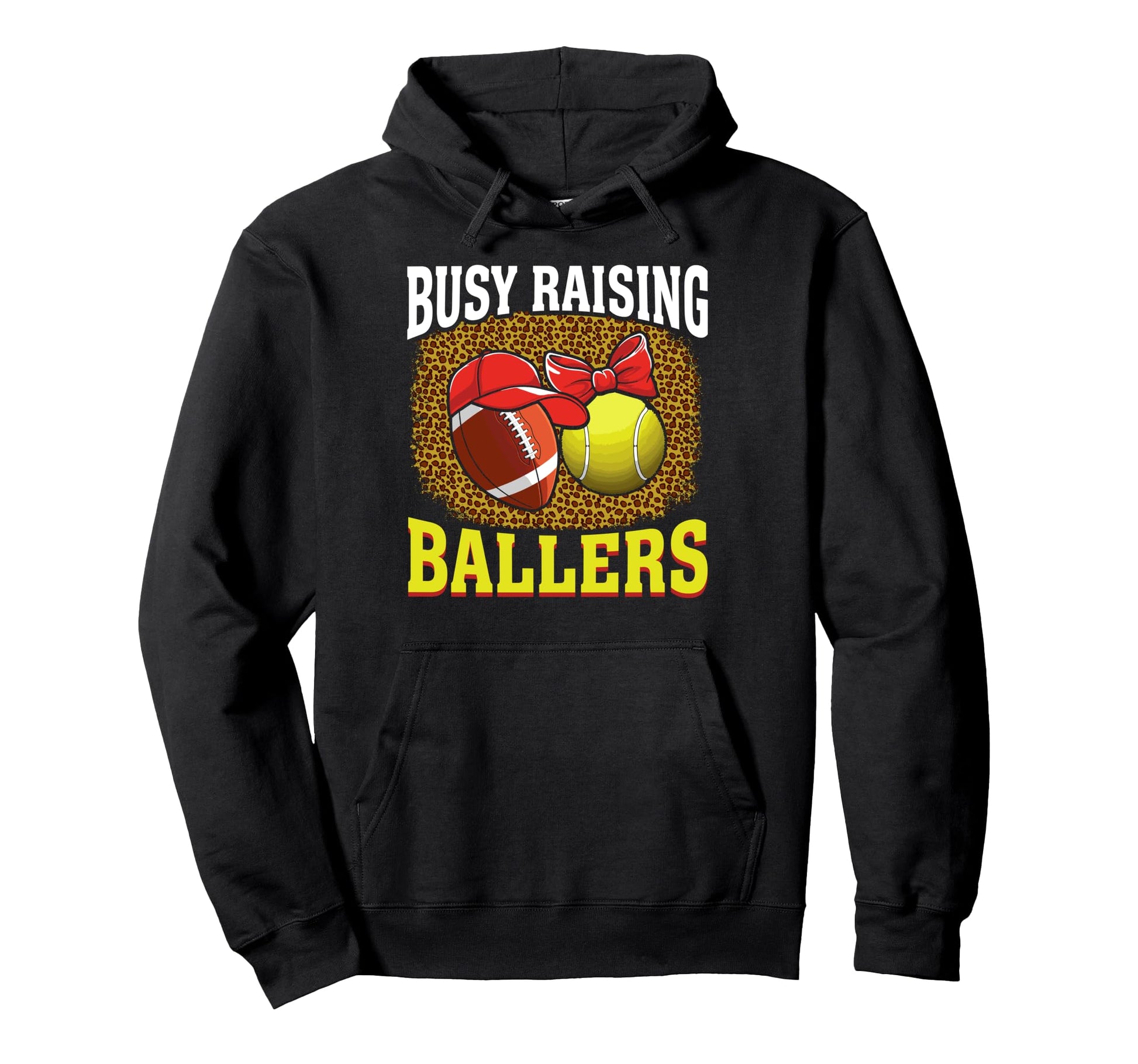Busy Raising Ballers Football Tennis Hoodie - Novelty Apparel Men Women - T-Shirt, Sweatshirt, Hoodie