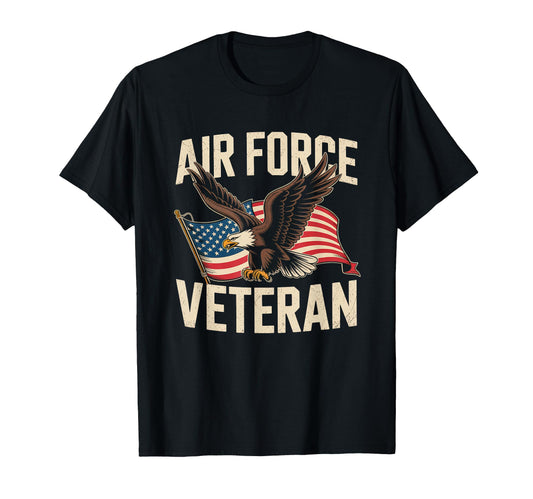 Air Force Veteran Us American Flag T-Shirt - Custom Art Print for Adults - T-Shirt, Sweatshirt, Hoodie