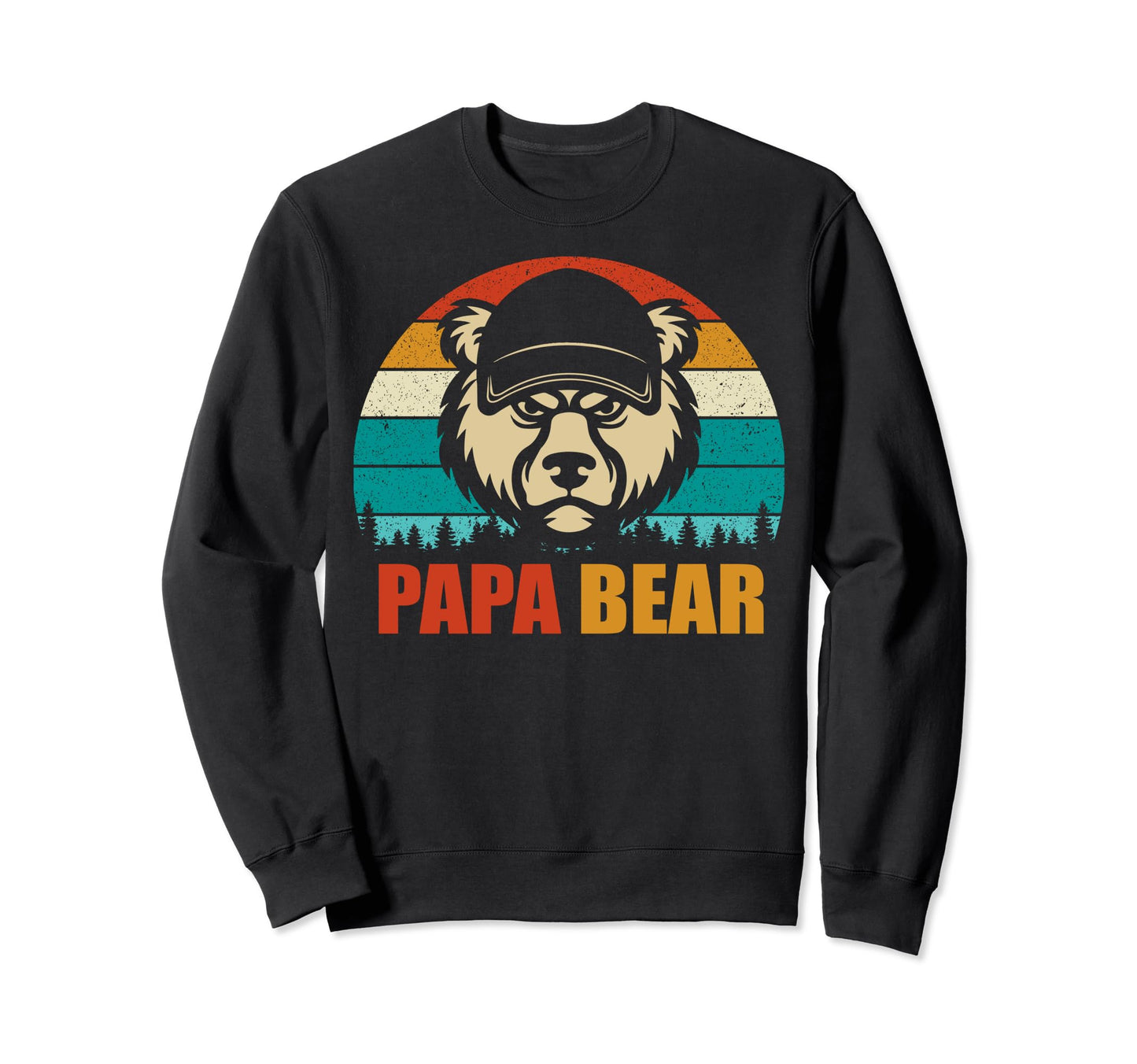 Papa Bear Father Dad Daddy Gift Hat T-Shirt - Aesthetic Graphic Men Women - T-Shirt, Sweatshirt, Hoodie