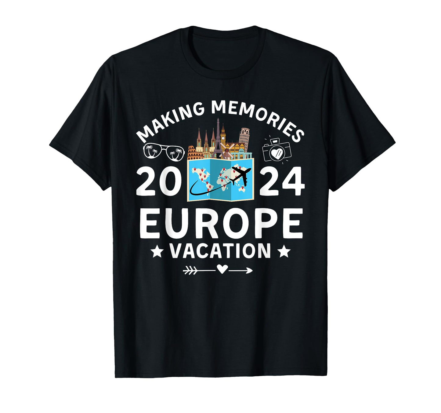Europe Vacation 2024 Making Memories T-Shirt - Custom Art Print Unisex - T-Shirt, Sweatshirt, Hoodie
