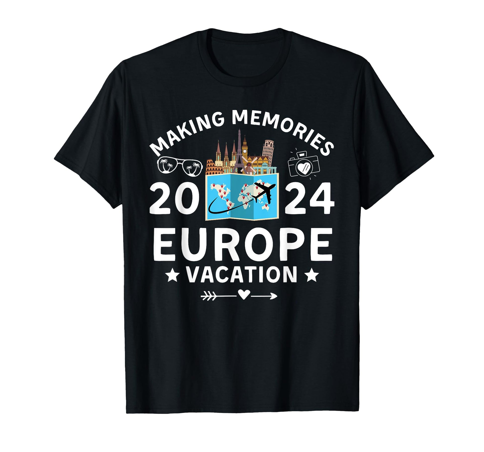 Europe Vacation 2024 Making Memories T-Shirt - Custom Art Print Unisex - T-Shirt, Sweatshirt, Hoodie