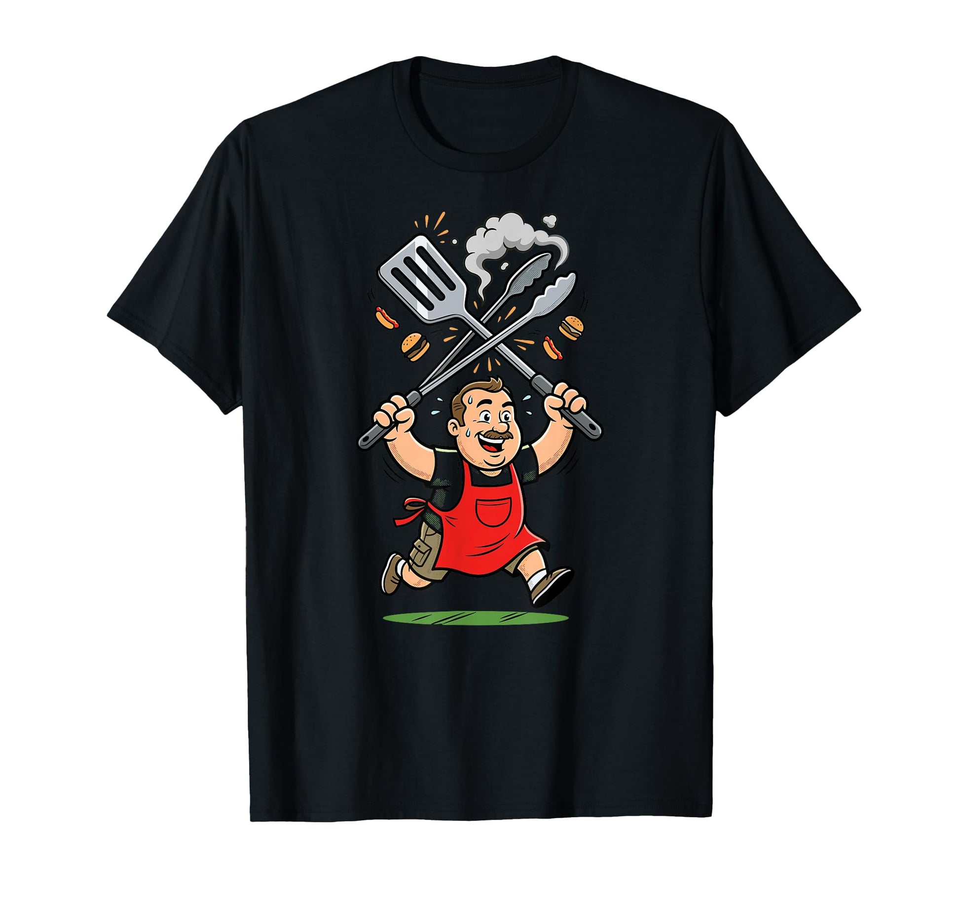 Griller Dad Grill Tongs Spatula Funny T-Shirt - Novelty Apparel for Adults - T-Shirt, Sweatshirt, Hoodie