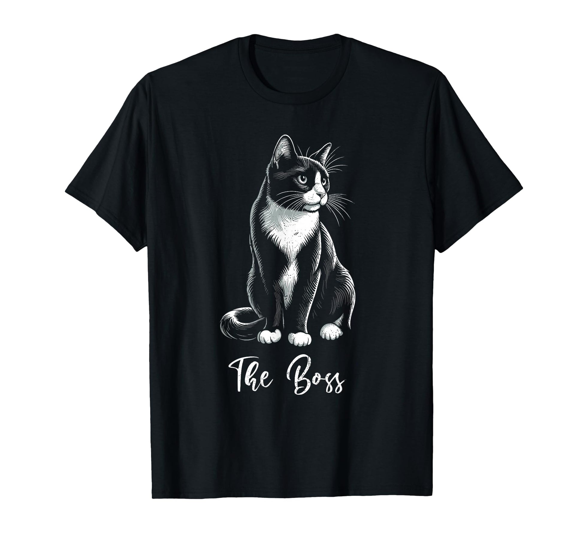 Boss Tuxedo Cat Lover Kitten Tuxedo T-Shirt - Minimalist Print Men Women - T-Shirt, Sweatshirt, Hoodie