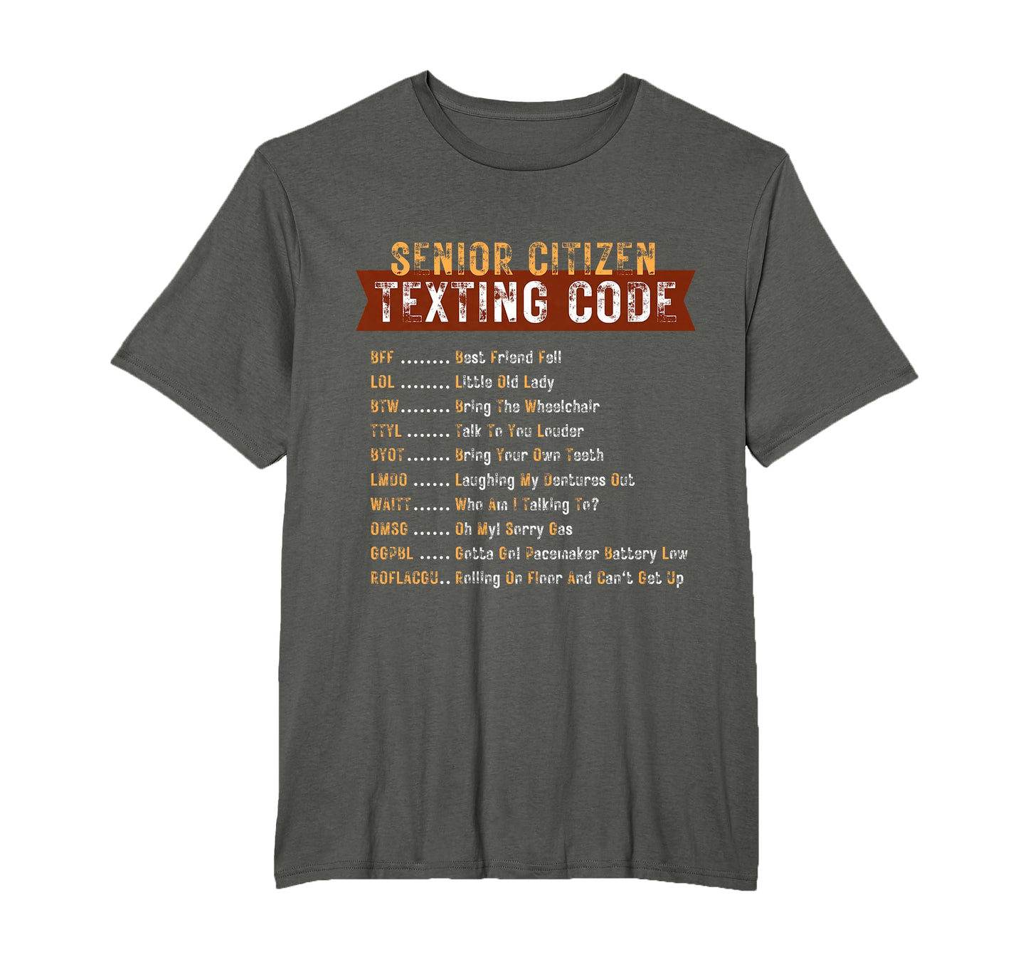 Senior Citizens Texting Code Grandma T-Shirt - Trendy Graphic Unisex - T-Shirt, Sweatshirt, Hoodie