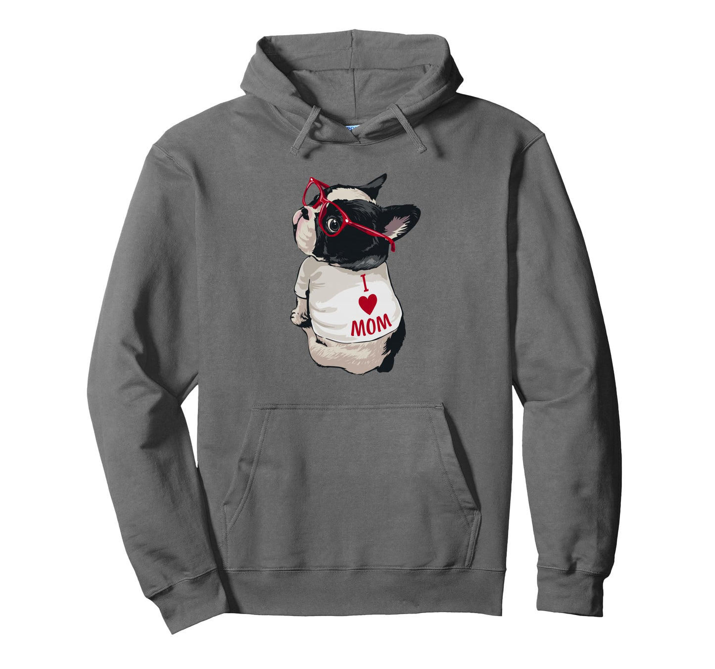 Womens I Heart Mom Love Mama Boston Hoodie - Aesthetic Graphic for Adults - T-Shirt, Sweatshirt, Hoodie