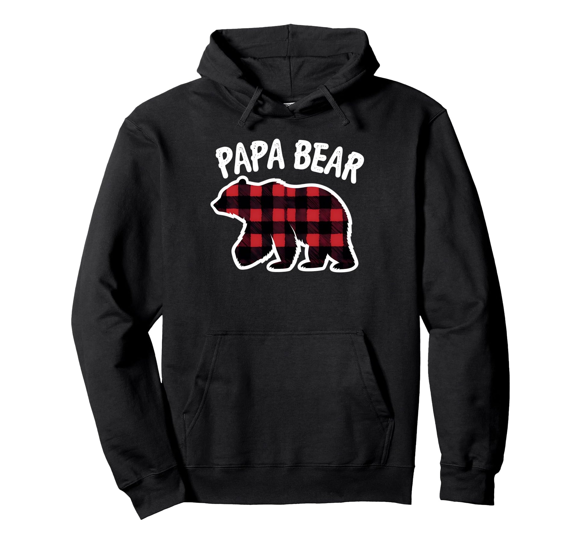 Papa Bear Plaid Pajamas Dad Gifts Fathers Day Hoodie - Graphic Print Unisex - T-Shirt, Sweatshirt, Hoodie