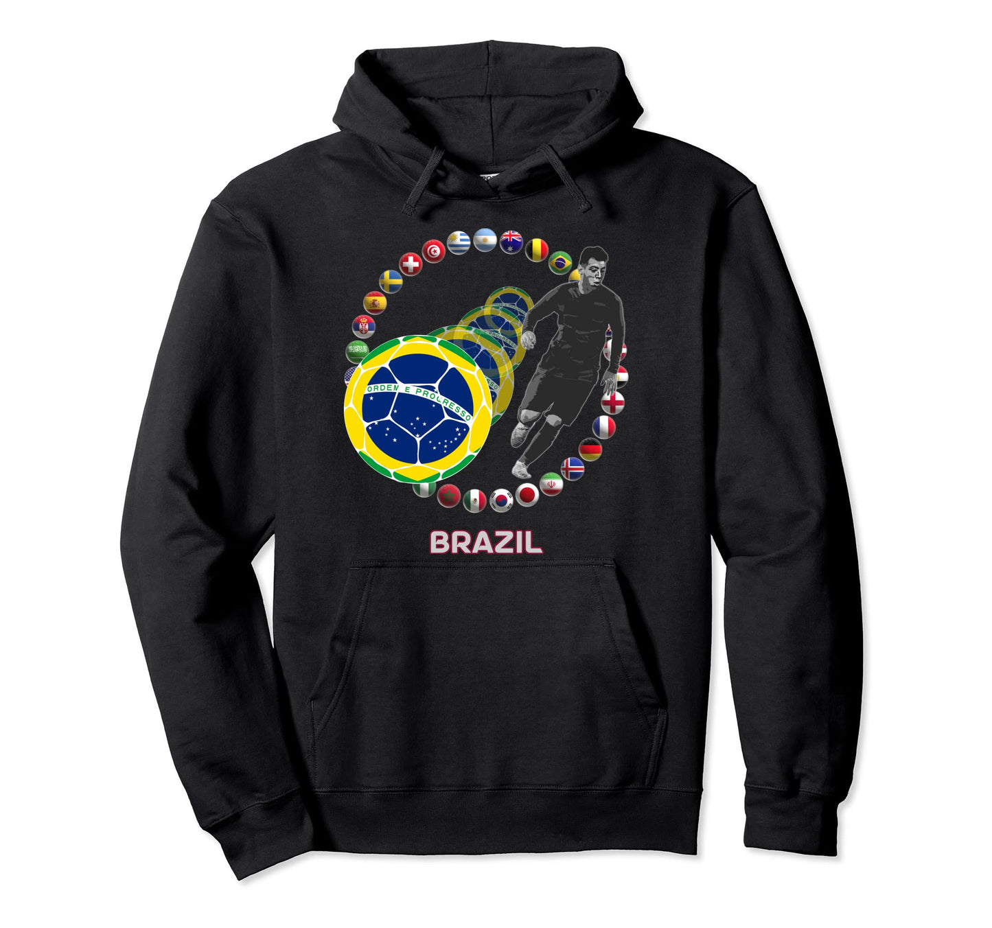 International World Flags Football Game Hoodie - Trendy Graphic Men Women - T-Shirt, Sweatshirt, Hoodie