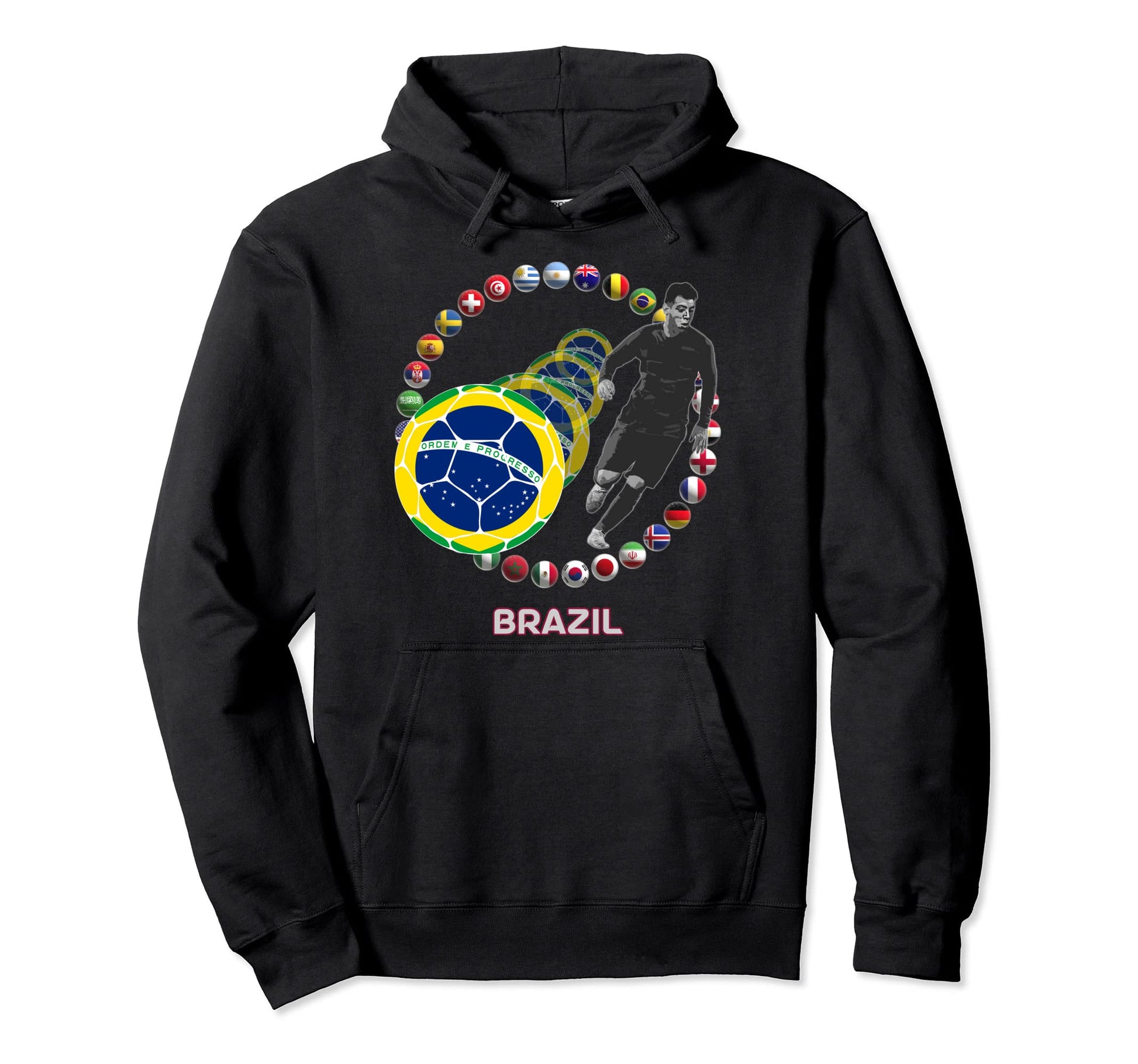 International World Flags Football Game Hoodie - Trendy Graphic Men Women - T-Shirt, Sweatshirt, Hoodie