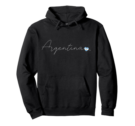 Argentina Simple Love Argentinian Flag Hoodie - Unique Graphic Unisex - T-Shirt, Sweatshirt, Hoodie