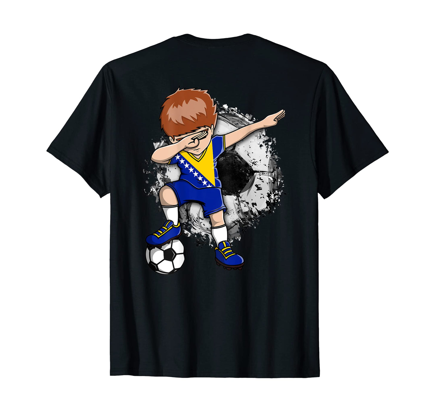 Dabbing Soccer Bosnia Herzegovina T-Shirt - Casual Everyday Wear Men Women - T-Shirt, Sweatshirt, Hoodie
