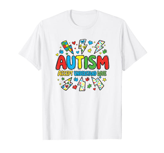 Autism Awareness Acceptance T-Shirt - Aesthetic Graphic for Adults - T-Shirt, Sweatshirt, Hoodie