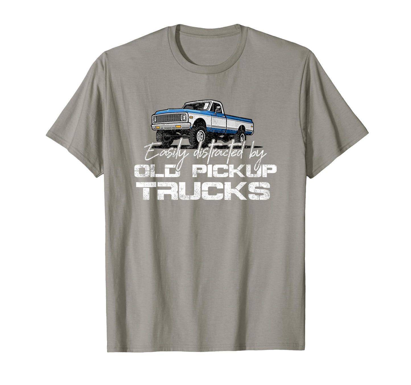 Easily Distracted Old Pickup Trucks T-Shirt - Novelty Apparel for Adults - T-Shirt, Sweatshirt, Hoodie