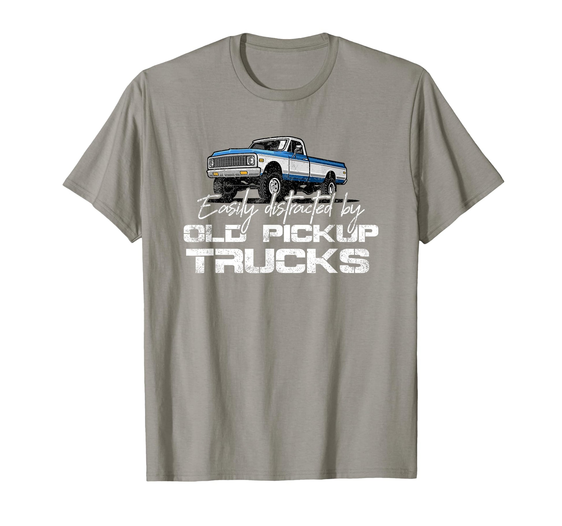 Easily Distracted Old Pickup Trucks T-Shirt - Novelty Apparel for Adults - T-Shirt, Sweatshirt, Hoodie